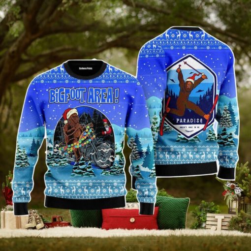 Bigfoot Area Christmas Unisex Ugly Sweater
