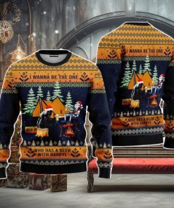 Bigfoot Camping Christmas Unisex Ugly Sweater