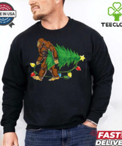 Bigfoot Christmas Tree Lights Xmas Boys Men Sasquatch Lovers T Shirt Recovered 2 Bigfoot Christmas Tree Lights Xmas Boys Men Sasquatch Lovers T Shirt Recovered