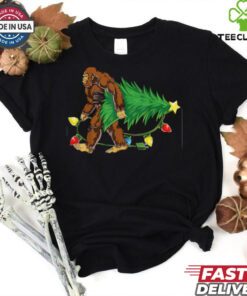 Bigfoot Christmas Tree Lights Xmas Boys Men Sasquatch Lovers T Shirt Recovered 3 Bigfoot Christmas Tree Lights Xmas Boys Men Sasquatch Lovers T Shirt Recovered