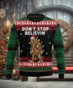 Bigfoot Don’t Stop Believing Ugly Christmas Sweater Gift Men Women