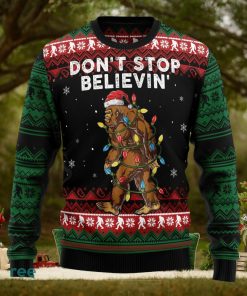 Bigfoot Don‘t Stop Believing Ugly Christmas Sweater Thankgiving Gift Men Women