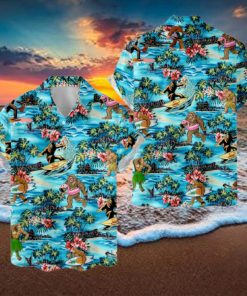 Bigfoot Hawaiian Shirt Sasquatch Tropical Summer Aloha Shirt S 5Xl