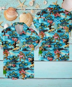 Bigfoot Hawaiian Shirt Sasquatch Tropical Summer Aloha Shirt S 5Xl