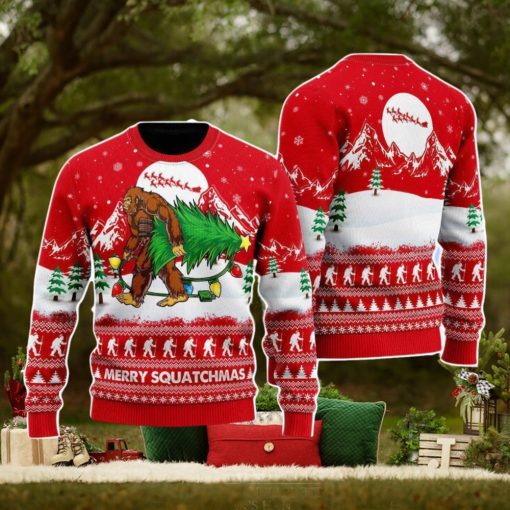 Bigfoot Mery Squatchmas Christmas Unisex Ugly Sweater