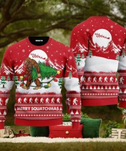 Bigfoot Mery Squatchmas Ugly Christmas Sweater For Men And Women