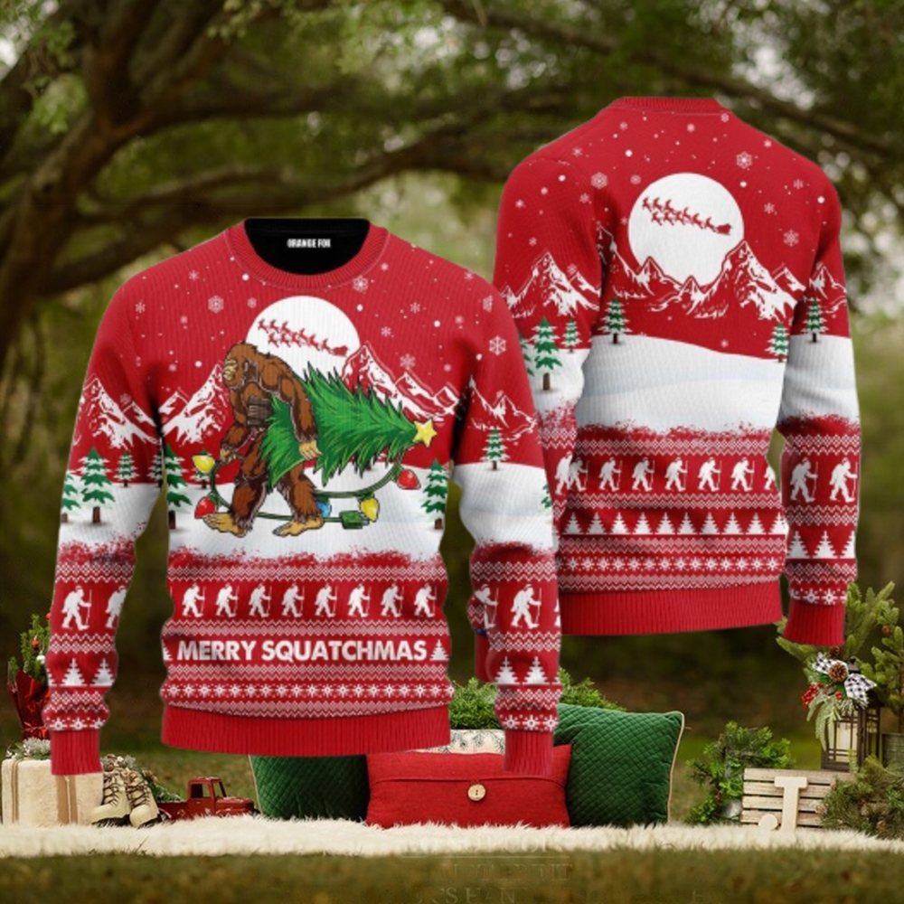 Bigfoot Mery Squatchmas Ugly Christmas Sweater For Men And Women Bigfoot Mery Squatchmas Ugly Christmas Sweater For Men And Women