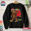Funny Bigfoot Christmas Santa Sleigh Reindeer T Shirt Recovered
