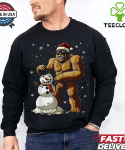 Bigfoot Santa Snowman Kids Boys Men Xmas Christmas Graphic T Shirt Recovered 2 Bigfoot Santa Snowman Kids Boys Men Xmas Christmas Graphic T Shirt Recovered