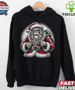 Bigfoot Sasquatch Santa Claus Christmas T Shirt Recovered