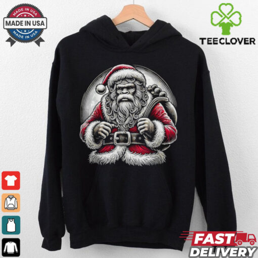 Bigfoot Sasquatch Santa Claus Christmas T Shirt Recovered