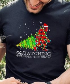 Bigfoot Sasquatch through the snow Christmas 2022 hoodie, sweater, longsleeve, shirt v-neck, t-shirt
