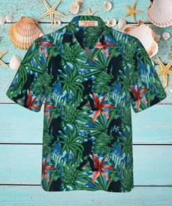 Bigfoot Silhouette Walking Bigfoot Hawaiian Shirt