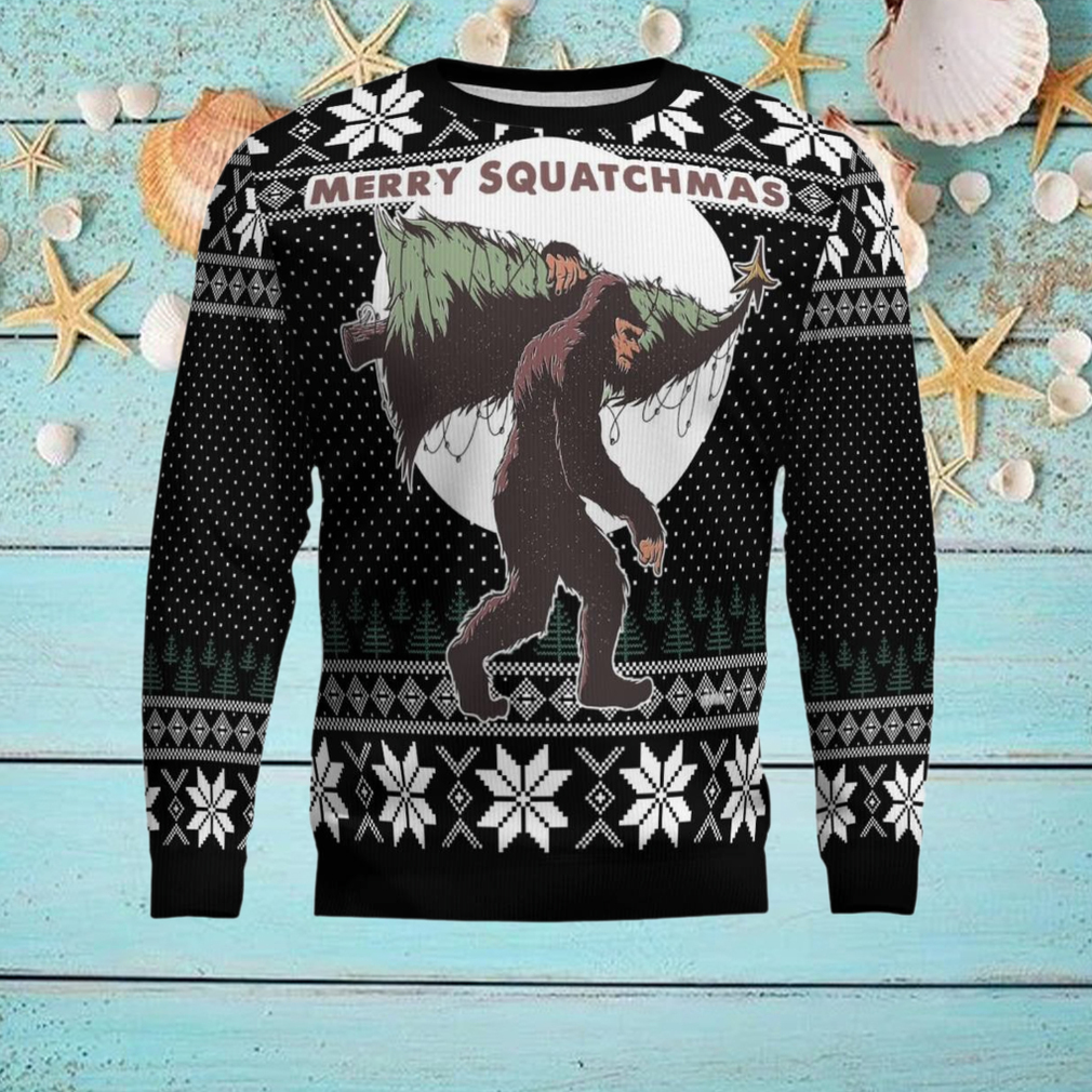 Bigfoot Squatchmas Ugly Christmas Sweater Bigfoot Squatchmas Ugly Christmas Sweater
