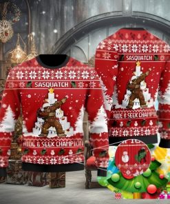 Bigfoot Ugly Christmas Sweater Best Gift For Men And Women