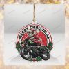 Biker Santa Merry Christmas Custom ornament