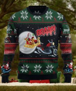 Biker Santa Xmas 3D Printed Ugly Christmas Sweater