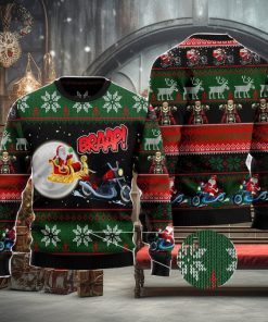 Biker Santa Xmas Ugly Christmas Sweater AOP All Over Printed Sweater