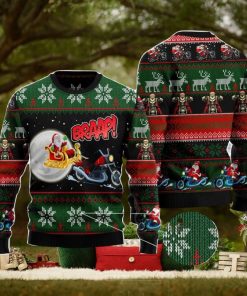 Biker Santa Xmas Ugly Christmas Sweater AOP All Over Printed Sweater