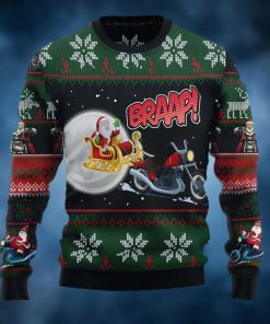 Biker Santa Xmas Ugly Christmas Sweater