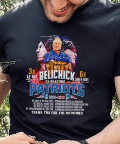 Bill Belichick 23 Seasons Patriots 2000 2023 Thank You For The Memories hoodie, sweater, longsleeve, shirt v-neck, t-shirt