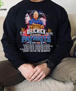 Bill Belichick 23 Seasons Patriots 2000 2023 Thank You For The Memories hoodie, sweater, longsleeve, shirt v-neck, t-shirt