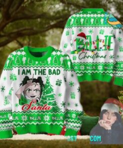 Billie Eilish I Am The Bad Santa Ugly Christmas Sweater