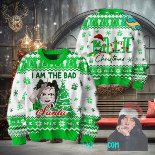 Billie Eilish I Am The Bad Santa Ugly Christmas Sweater