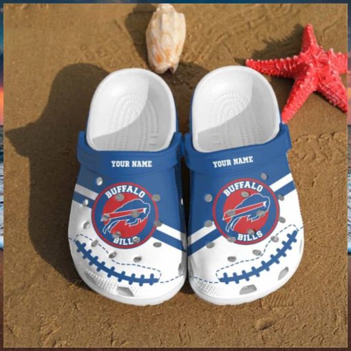 Bills Logo Pattern Custom Name Clogs