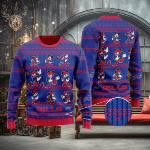 Bills Mickey Mouse Knitted Ugly Christmas Sweater