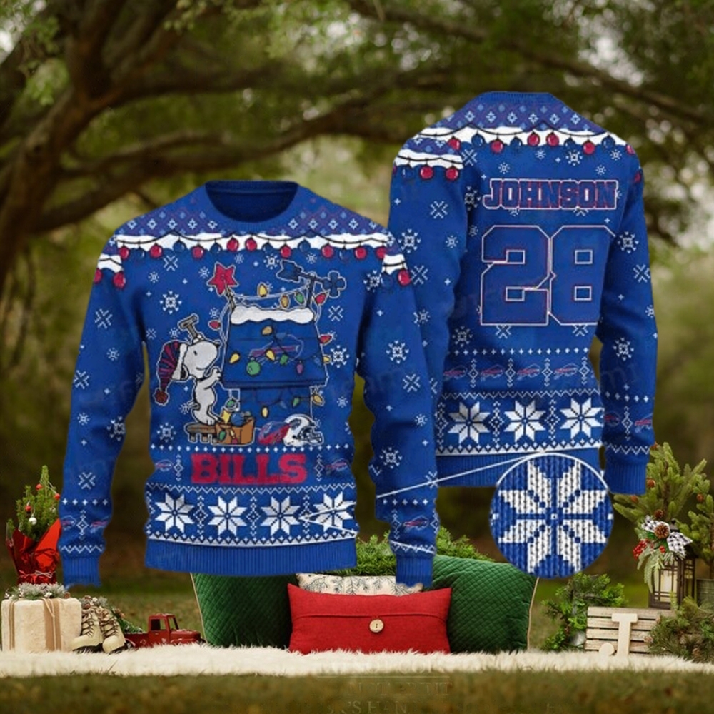 Bills Ugly Christmas Sweater Surprise Gnomes Buffalo Bills Christmas Gifts  - Limotees