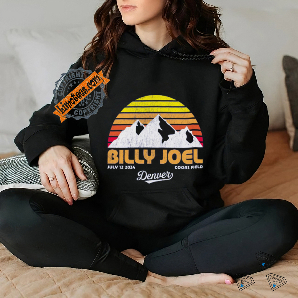 Billy Joel 7 12 24 Denver Retro Event T Shirt Billy Joel 7 12 24 Denver Retro Event T Shirt