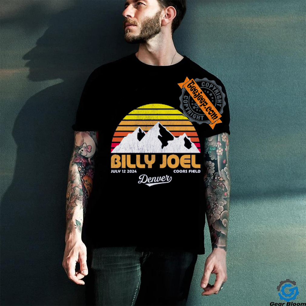 Billy Joel 7 12 24 Denver Retro Event T Shirt Billy Joel 7 12 24 Denver Retro Event T Shirt