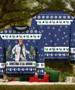 Billy Mack Christmas Is All Around Love Actually Ugly Christmas Sweater
