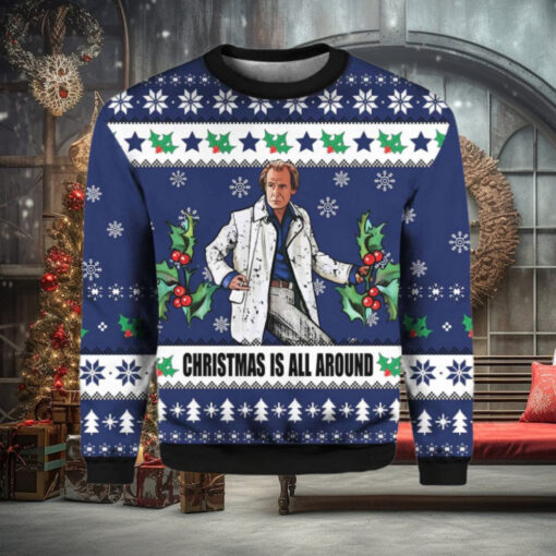 Billy Mack Christmas Is All Around Love Actually Ugly Sweater