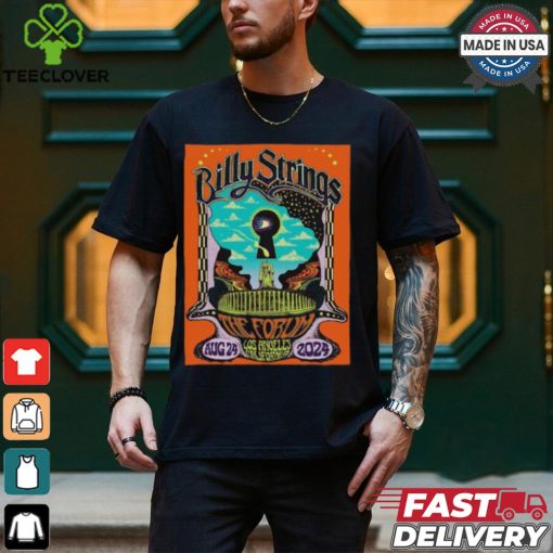 Billy Strings Art By Fez Moreno Night 2 Official Poster In Los Angeles California At The Forum On August 24 2024 Unisex T Shirt