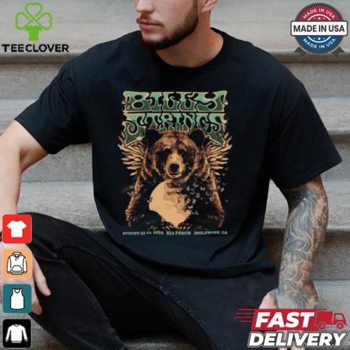 Billy Strings Bear Poster For Inglewood CA At Kia Forum On August 23 24 2024 Vintage T Shirt