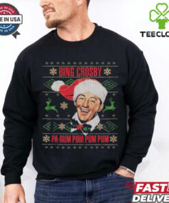 Bing Crosby Pa Rum Pum Pum Pum Ugly Christmas T shirts
