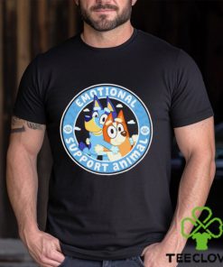 Bingo and Bluey Emotional Support Animals cartoon logo shirt