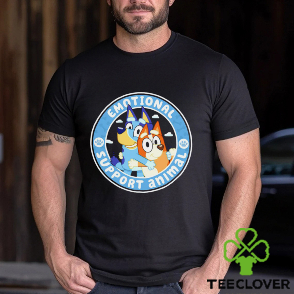 Bingo and Bluey Emotional Support Animals cartoon logo shirt Bingo and Bluey Emotional Support Animals cartoon logo shirt
