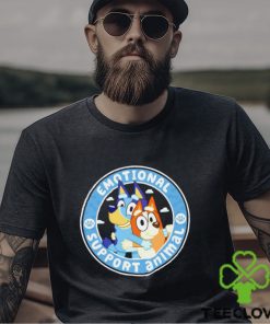 Bingo and Bluey Emotional Support Animals cartoon logo shirt