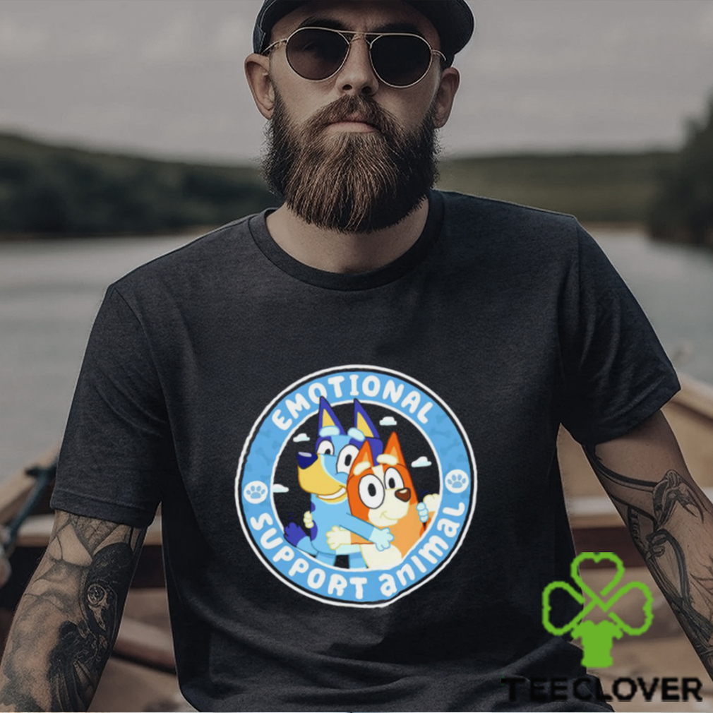 Bingo and Bluey Emotional Support Animals cartoon logo shirt Bingo and Bluey Emotional Support Animals cartoon logo shirt