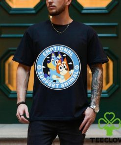 Bingo and Bluey Emotional Support Animals cartoon logo shirt