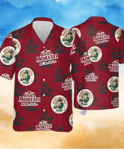 Birra Moretti Beer Coconut Island Pattern Hawaiian Shirt