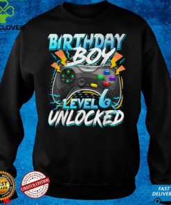 Birthday Boy Level 6 Unlocked Video Game Birthday Party T Shirt