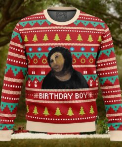 Birthday Boy Potato Jesus Ugly Christmas Sweater 3D Gift Christmas Funny
