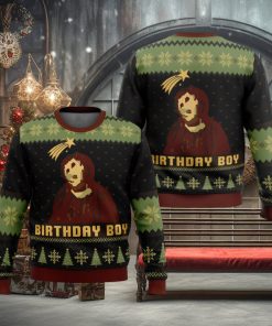 Birthday Boy The Ruined Fresco Of Jesus Ugly Christmas Sweater