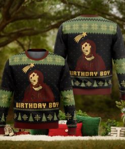 Birthday Boy The Ruined Fresco Of Jesus Ugly Christmas Sweater
