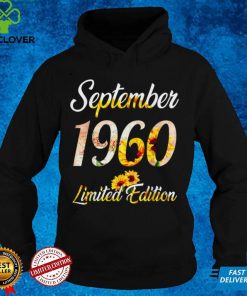Birthday Women girl Sunflower September 1960 Limited Edition T Shirt B09VX5QMJV