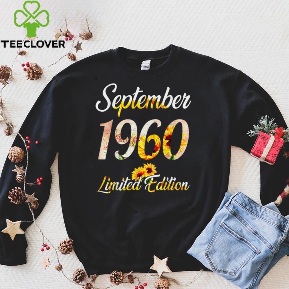 Birthday Women girl Sunflower September 1960 Limited Edition T Shirt B09VX5QMJV Birthday Women girl Sunflower September 1960 Limited Edition T Shirt B09VX5QMJV